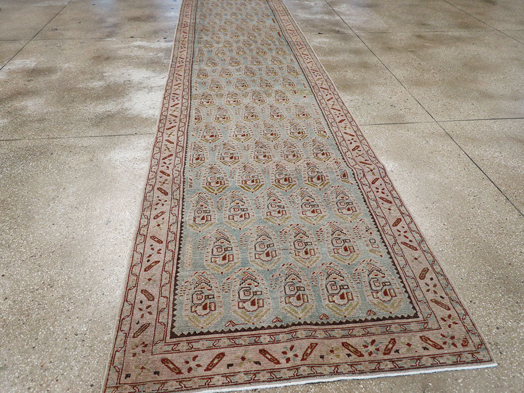 Vintage Persian Malayer Long Runner, No.32678 - Staging