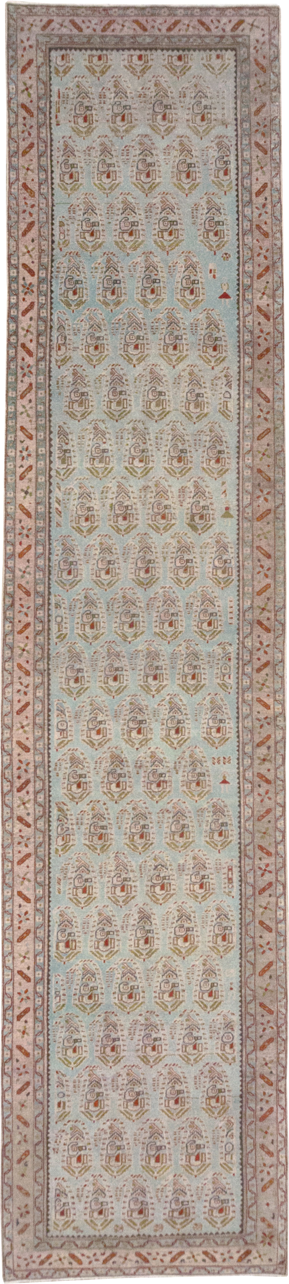 Vintage Persian Malayer Long Runner, No.32679 - Staging