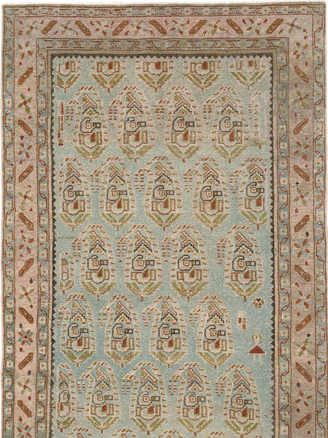 Vintage Persian Malayer Long Runner, No.32679 - Staging