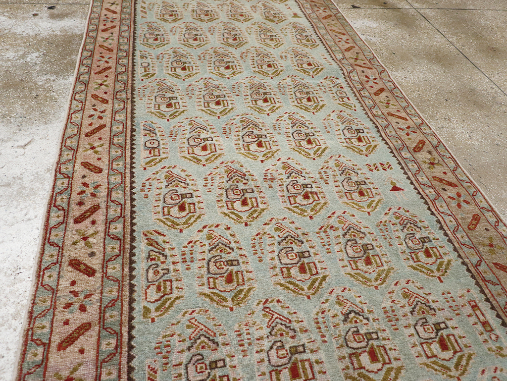 Vintage Persian Malayer Long Runner, No.32679 - Staging