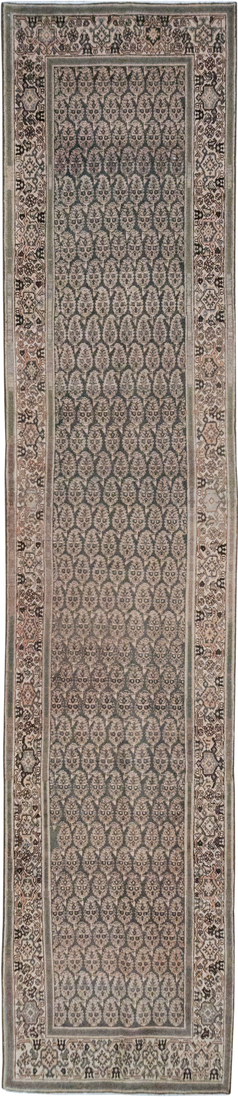 Antique Persian Malayer Long Runner, No.32682 - Staging