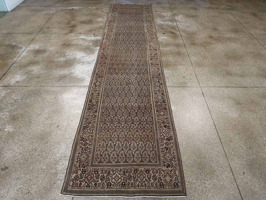 Antique Persian Malayer Long Runner, No.32682 - Staging