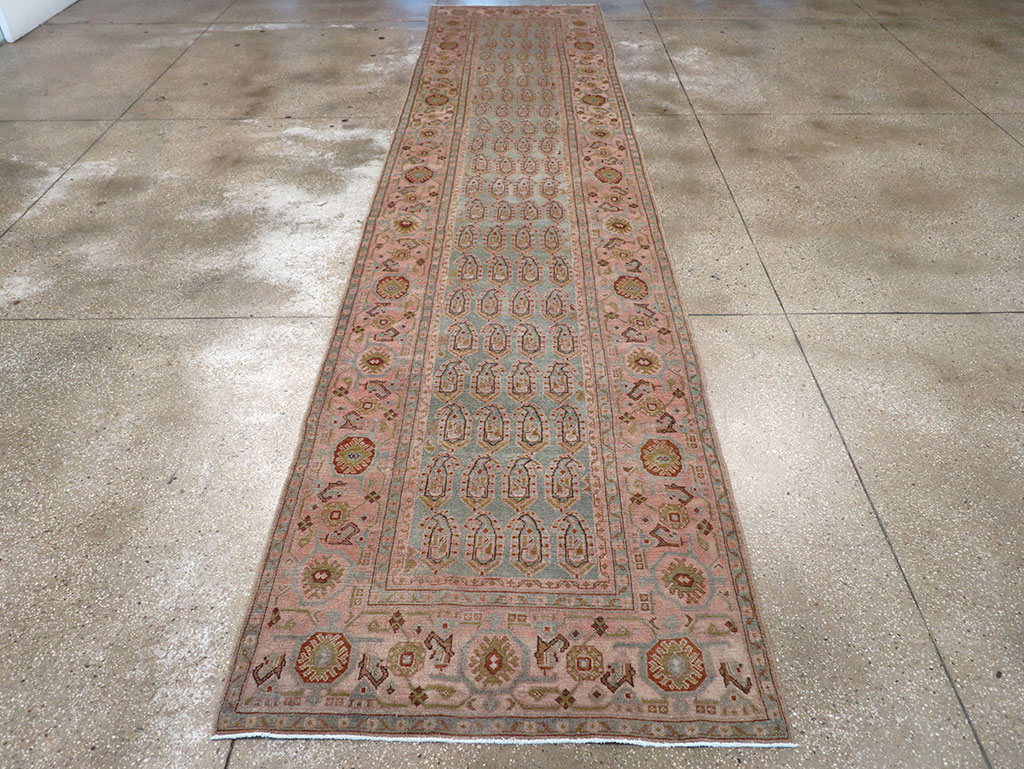 Vintage Persian Malayer Long Runner, No.32684 - Staging