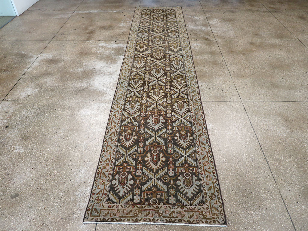 Vintage Persian Malayer Long Runner, No.32692 - Staging