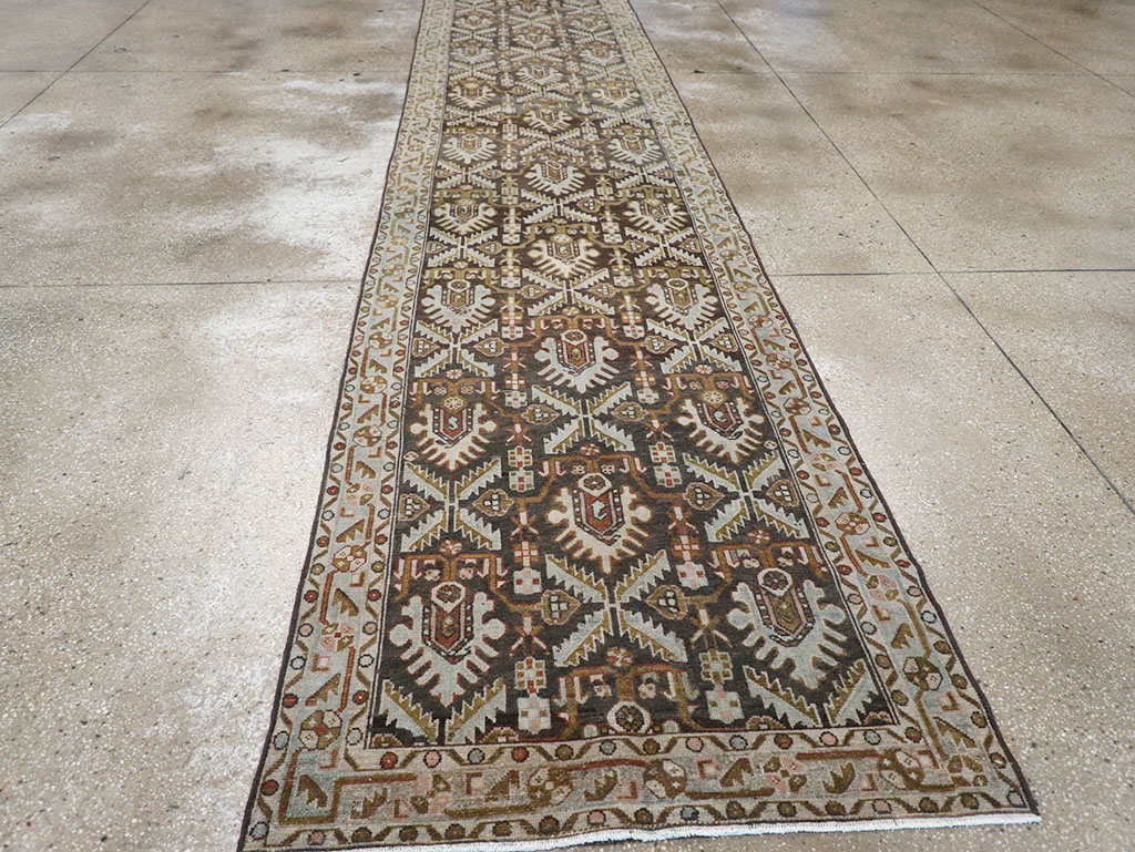 Vintage Persian Malayer Long Runner, No.32692 - Staging