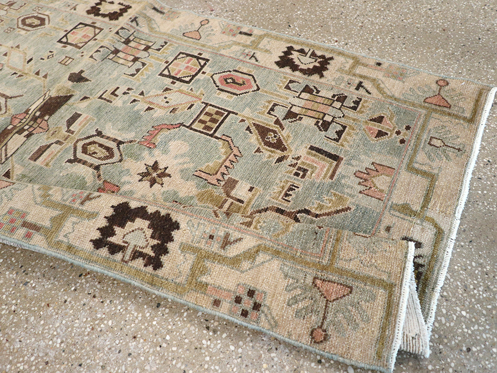Vintage Persian Malayer Runner, No.32694 - Staging