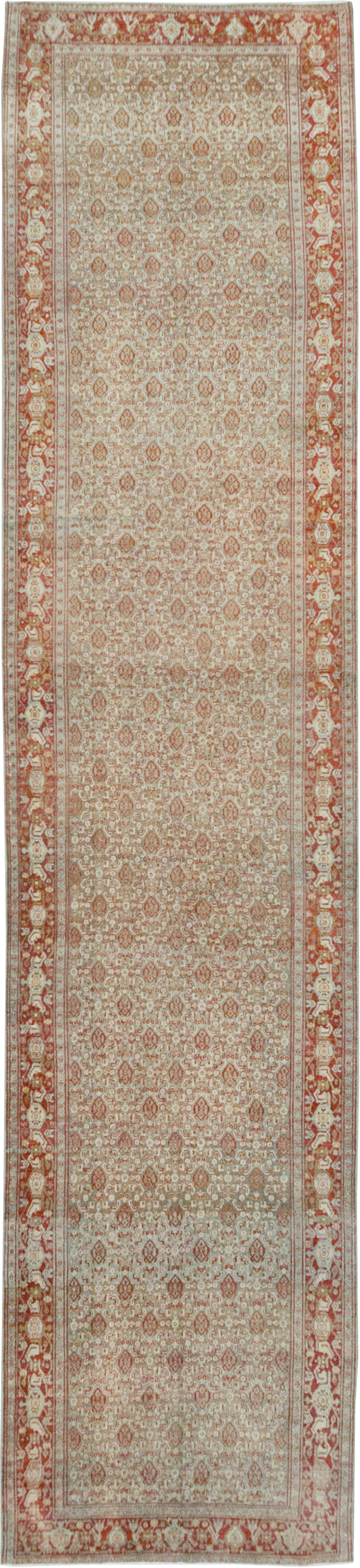 Antique Persian Malayer Long Runner, No.32704 - Staging