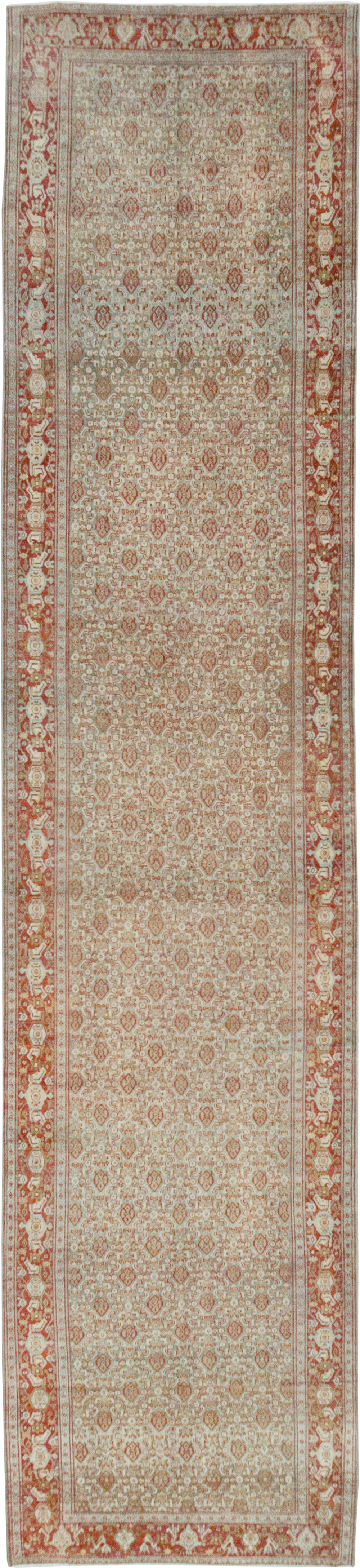 Antique Persian Malayer Long Runner, No.32704 - Staging