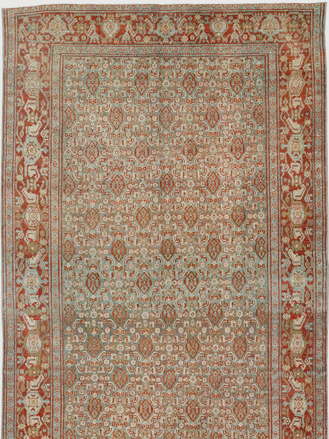 Antique Persian Malayer Long Runner, No.32704 - Staging