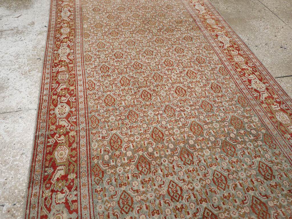 Antique Persian Malayer Long Runner, No.32704 - Staging