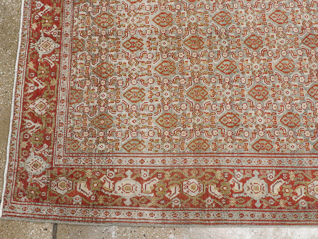 Antique Persian Malayer Long Runner, No.32704 - Staging