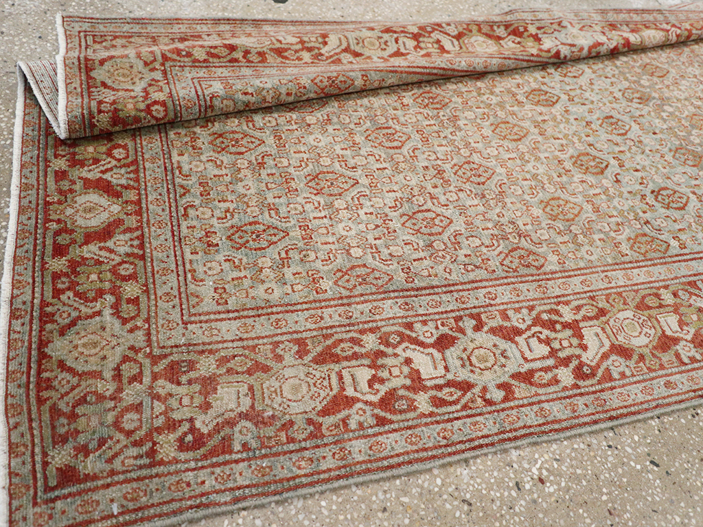 Antique Persian Malayer Long Runner, No.32704 - Staging