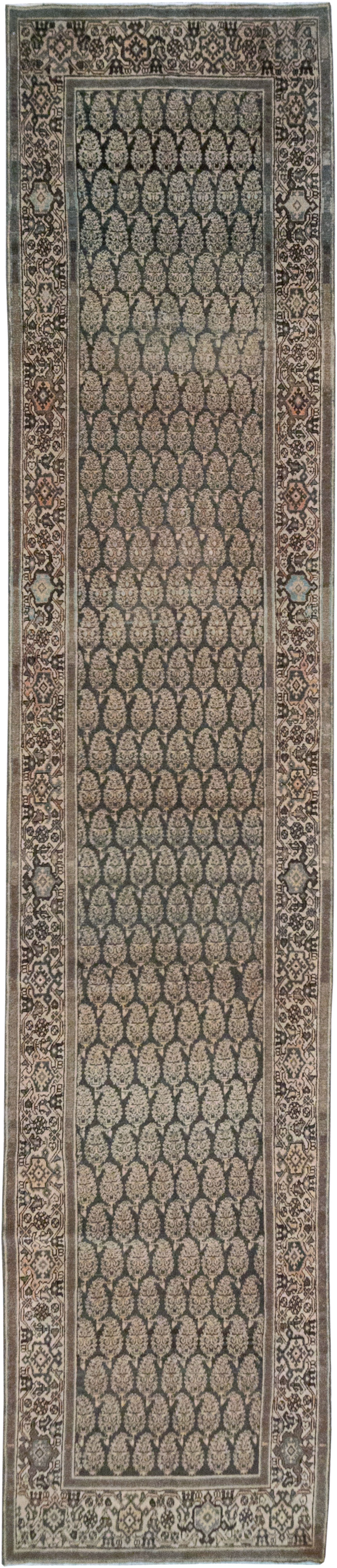 Vintage Persian Malayer Long Runner, No.32706 - Staging