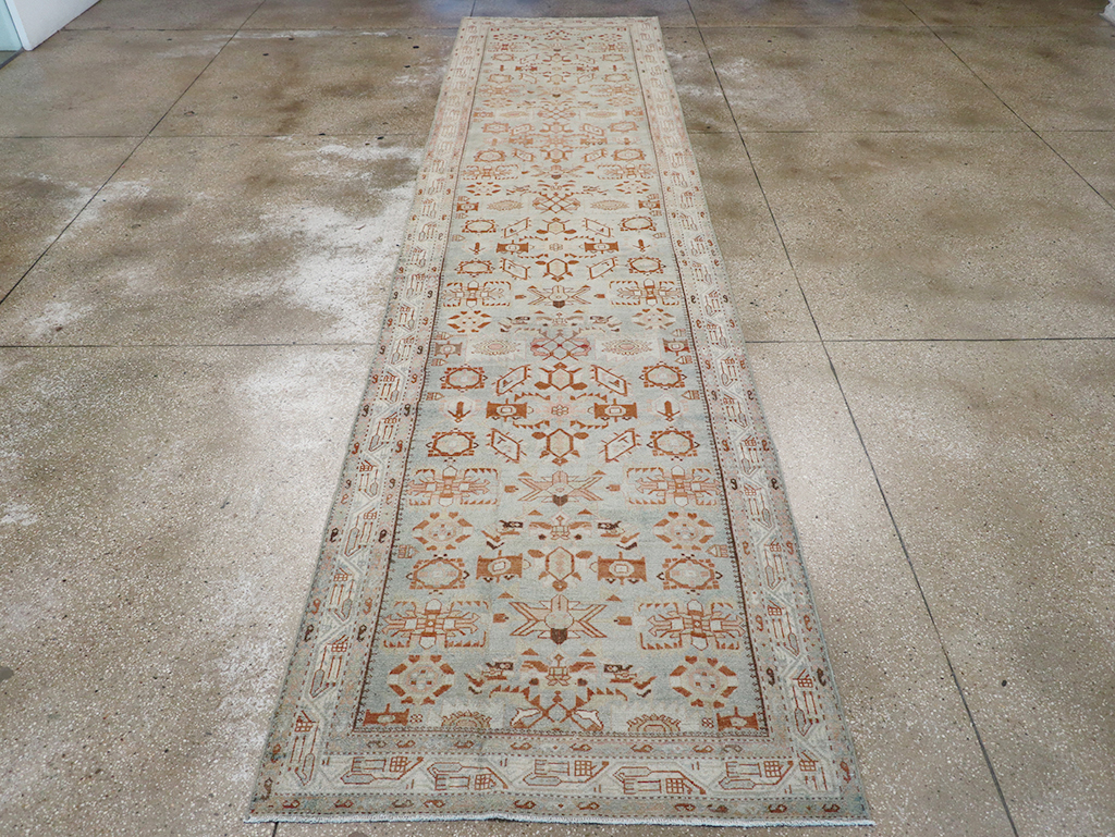 Vintage Persian Malayer Wide Gallery Runner, No.32707 - Staging