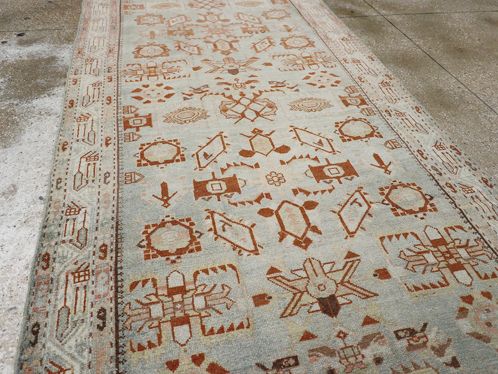 Vintage Persian Malayer Wide Gallery Runner, No.32707 - Staging