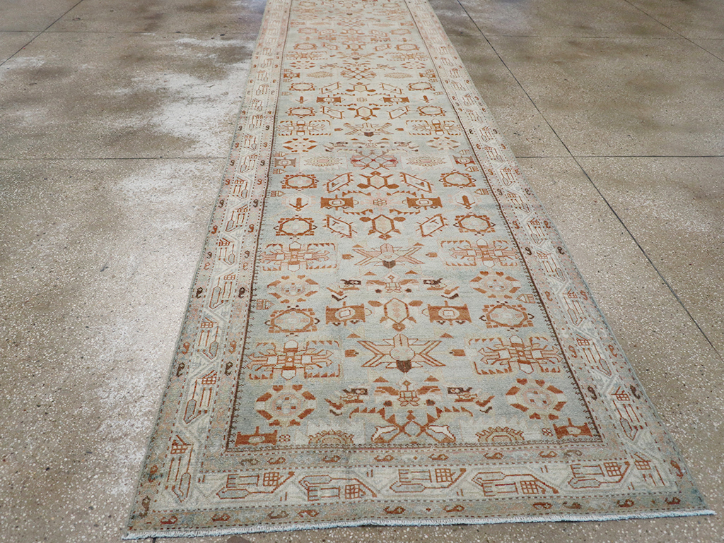 Vintage Persian Malayer Wide Gallery Runner, No.32707 - Staging