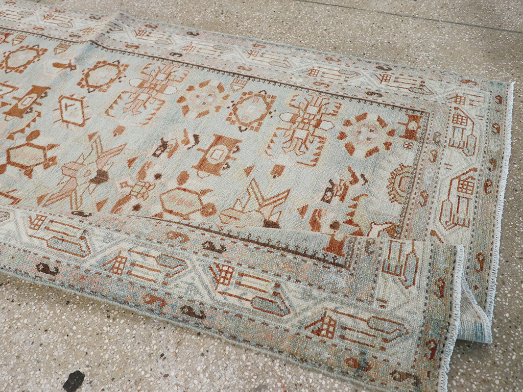 Vintage Persian Malayer Wide Gallery Runner, No.32707 - Staging