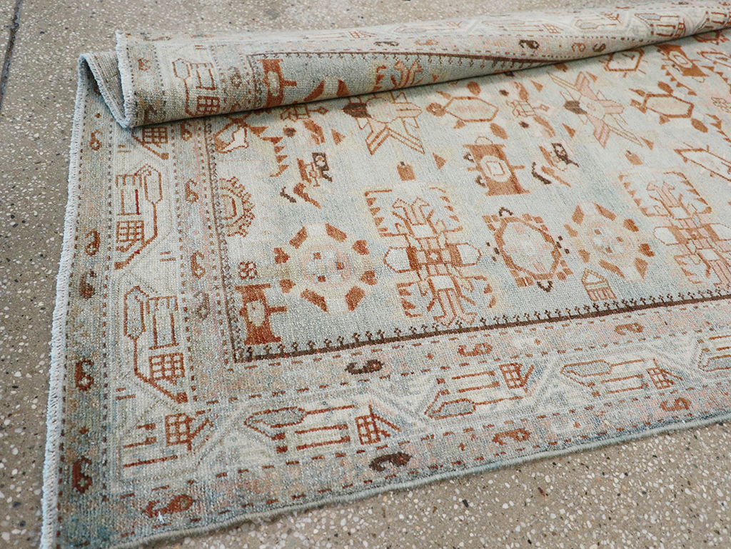 Vintage Persian Malayer Wide Gallery Runner, No.32707 - Staging