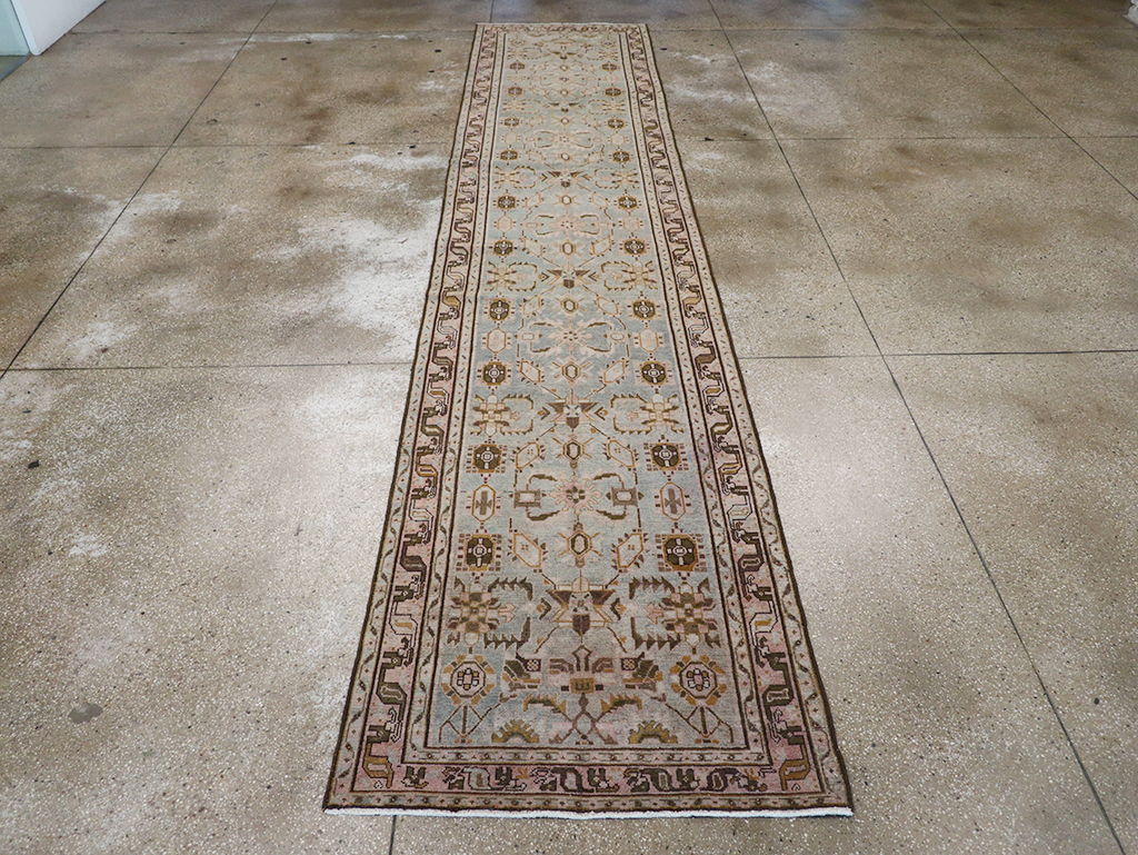Vintage Persian Malayer Long Runner, No.32712 - Staging