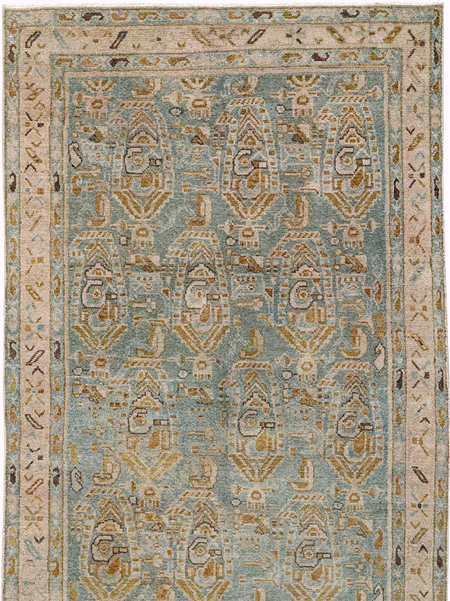 Vintage Persian Malayer Long Runner, No.32718 - Staging
