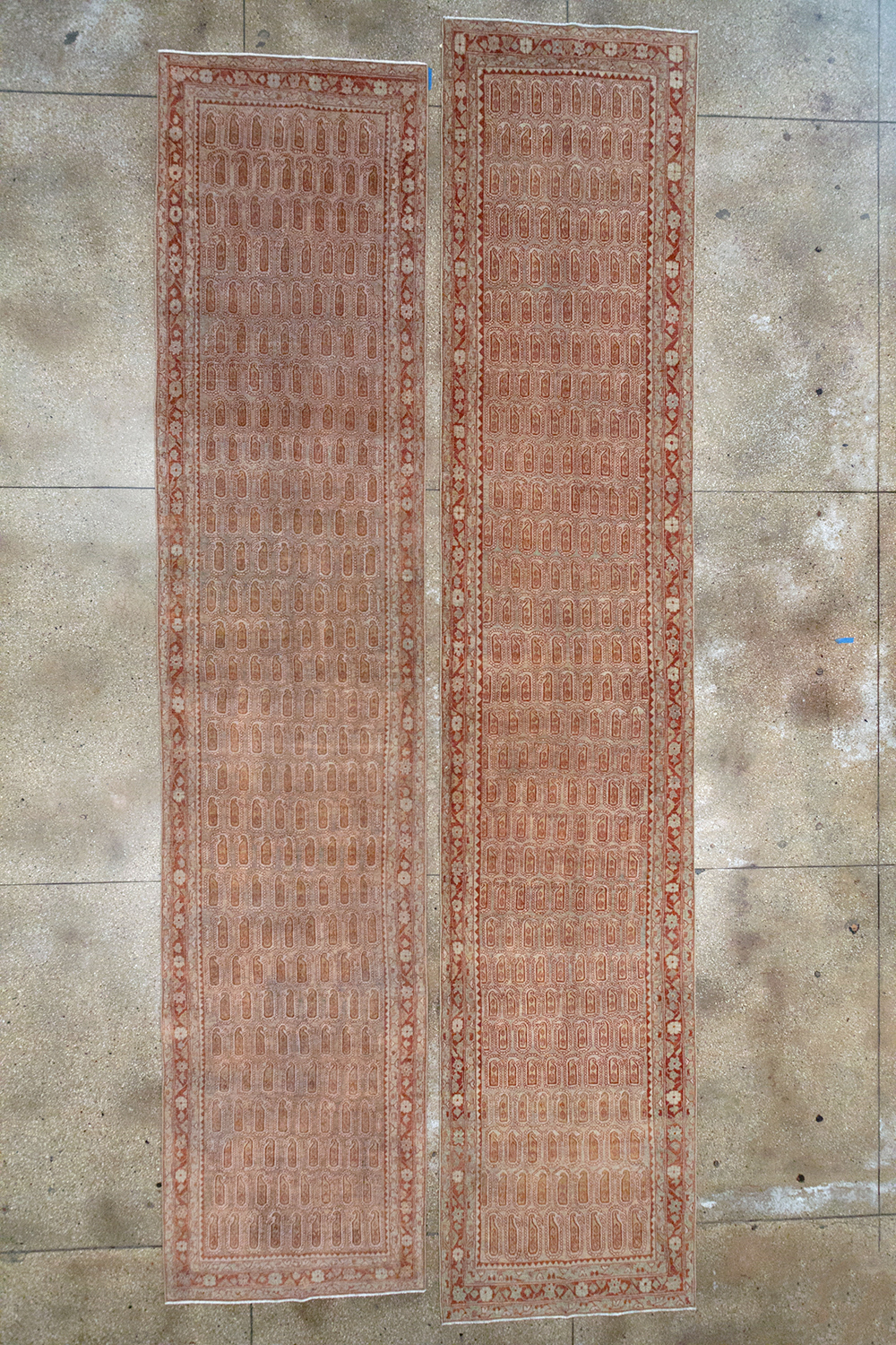 Antique Persian Malayer Long Runner (Pair: 1 of 2), No.32723 - Staging