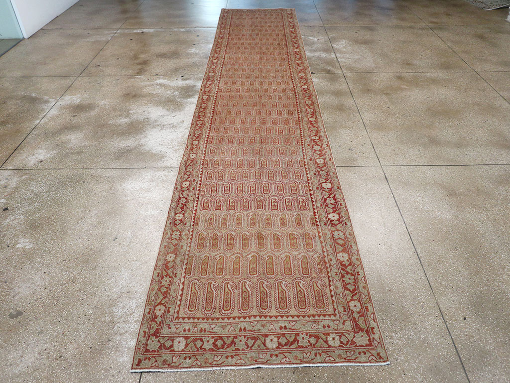 Antique Persian Malayer Long Runner (Pair: 2 of 2), No.32724 - Staging