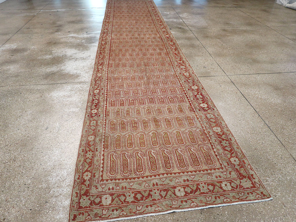 Antique Persian Malayer Long Runner (Pair: 2 of 2), No.32724 - Staging