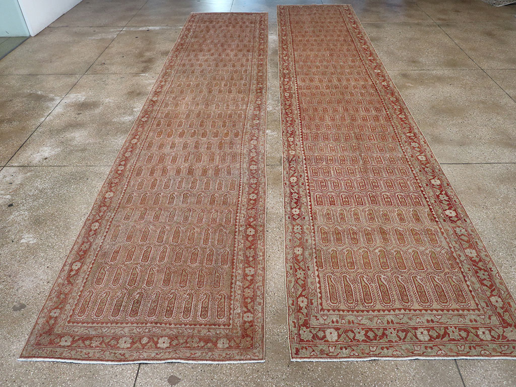 Antique Persian Malayer Long Runner (Pair: 2 of 2), No.32724 - Staging