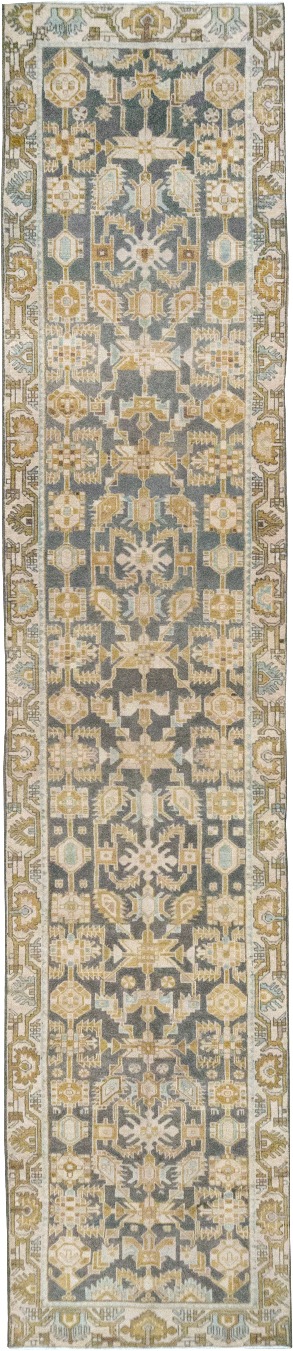 Vintage Persian Malayer Long Runner, No.32725 - Staging