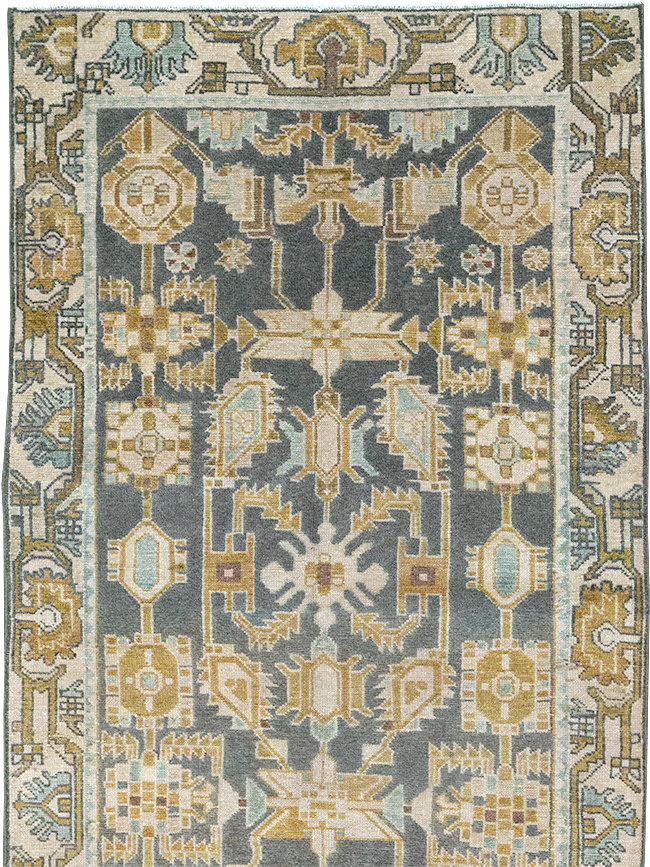 Vintage Persian Malayer Long Runner, No.32725 - Staging