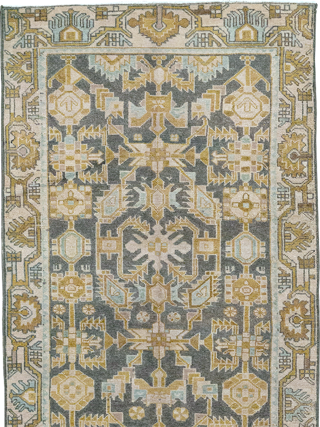 Vintage Persian Malayer Long Runner, No.32725 - Staging