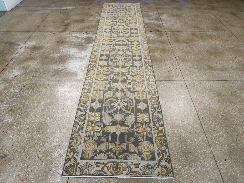 Vintage Persian Malayer Long Runner, No.32725 - Staging