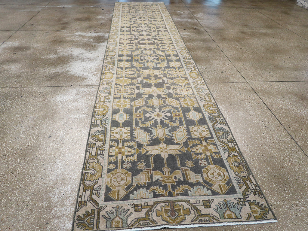 Vintage Persian Malayer Long Runner, No.32725 - Staging