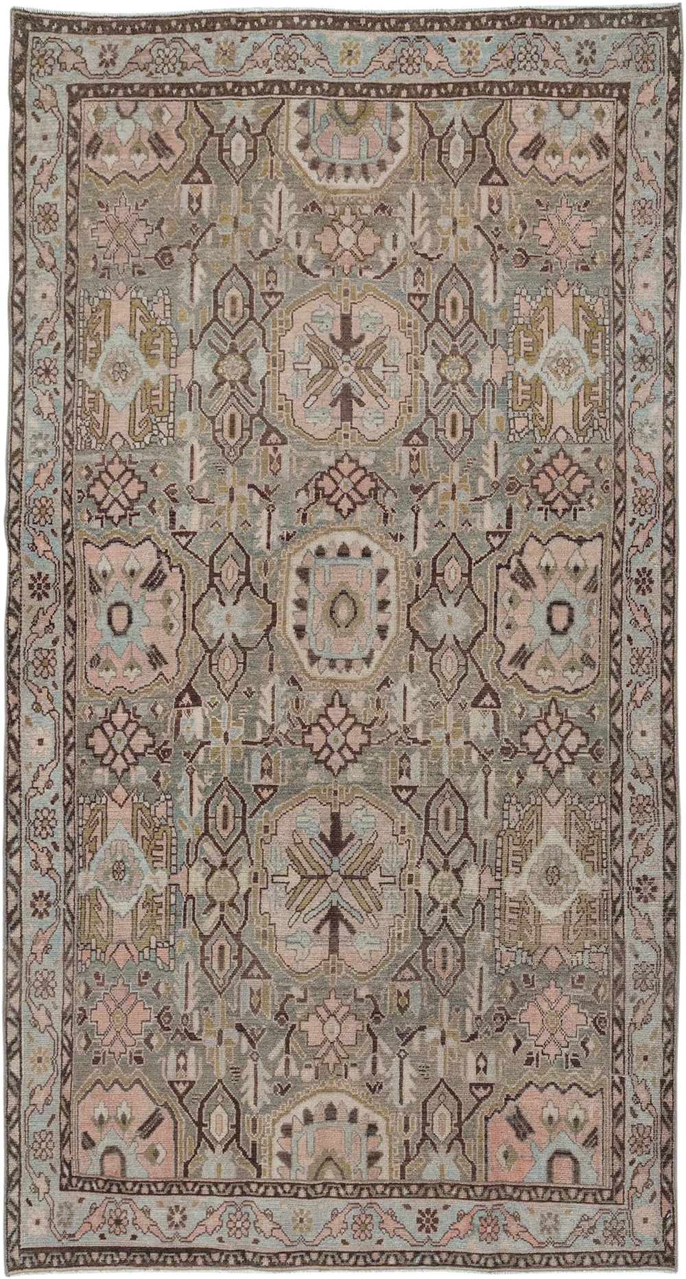 Vintage Persian Malayer Accent Rug, No.32733 - Staging