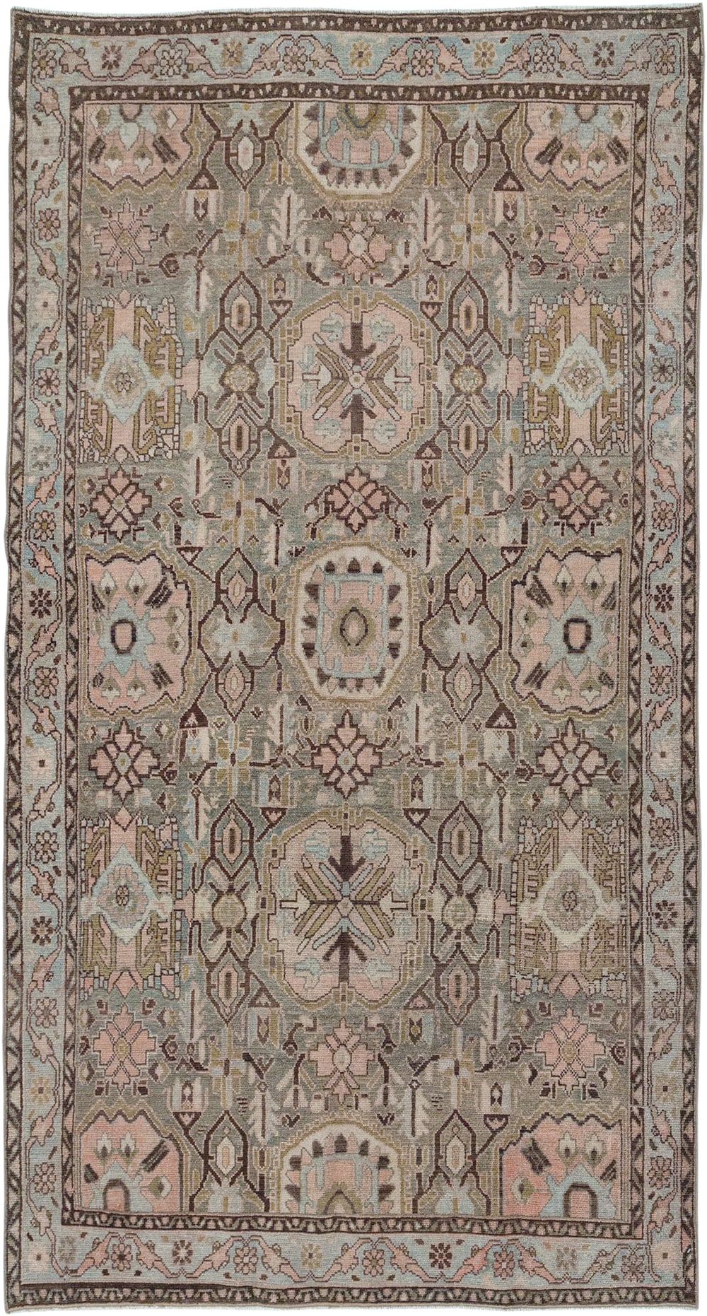 Vintage Persian Malayer Accent Rug, No.32733 - Staging