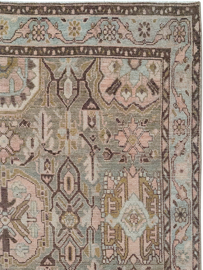 Vintage Persian Malayer Accent Rug, No.32733 - Staging