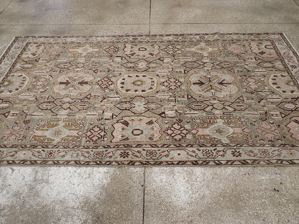 Vintage Persian Malayer Accent Rug, No.32733 - Staging
