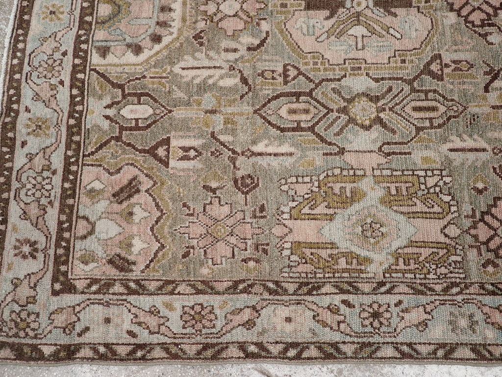 Vintage Persian Malayer Accent Rug, No.32733 - Staging