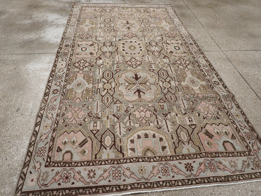 Vintage Persian Malayer Accent Rug, No.32733 - Staging