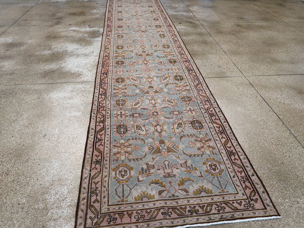 Vintage Persian Malayer Long Runner, No.32735 - Staging