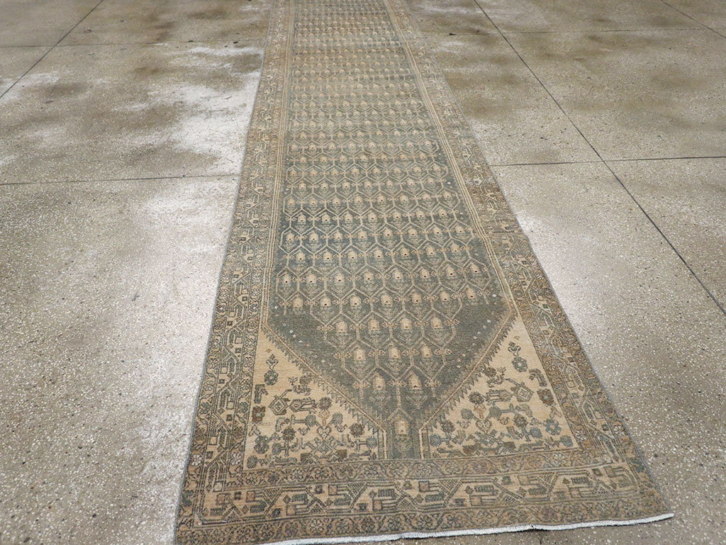 Vintage Persian Malayer Long Runner, No.32736 - Staging