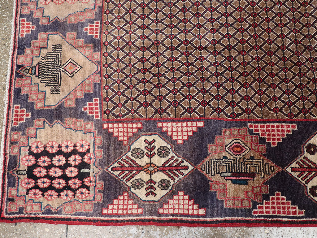 Vintage Persian Serab Gallery Rug, No.32738 - Staging