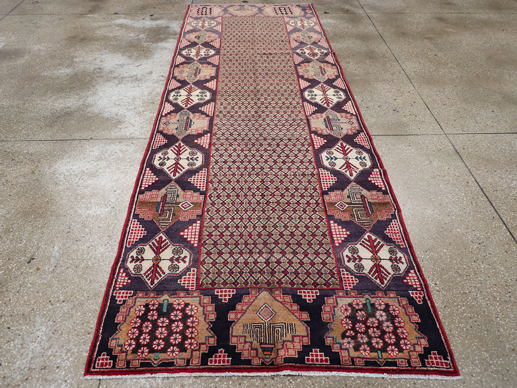Vintage Persian Serab Gallery Rug, No.32738 - Staging