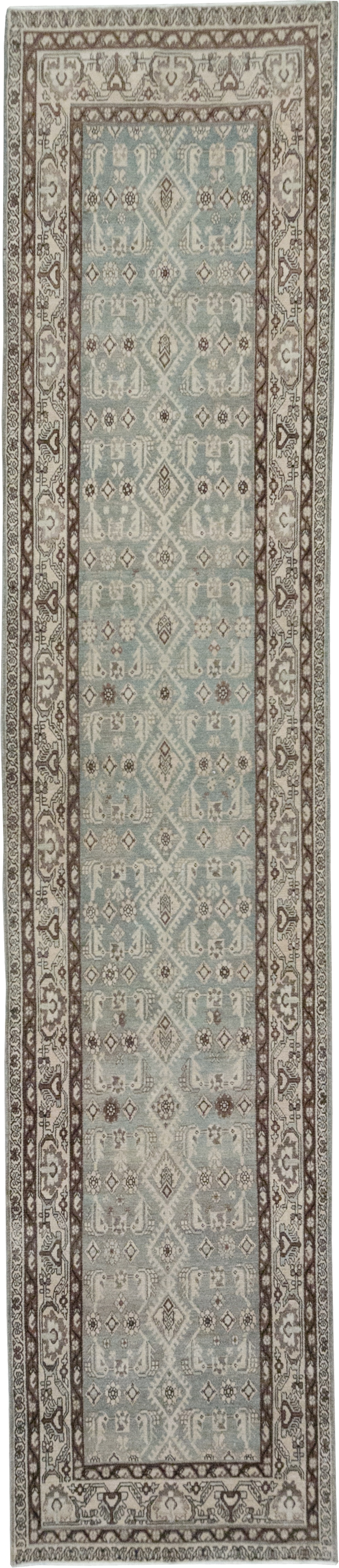 Vintage Persian Malayer Long Runner, No.32741 - Staging