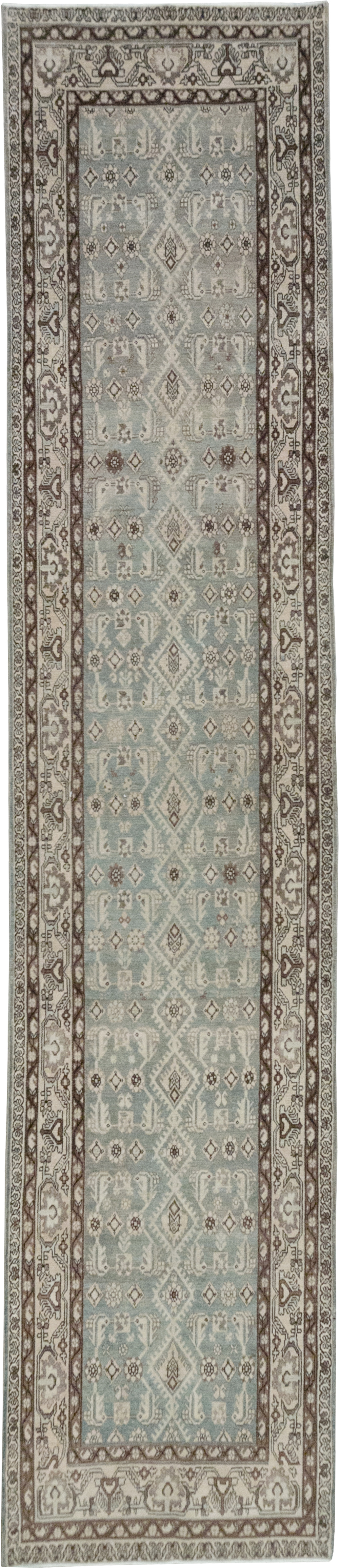 Vintage Persian Malayer Long Runner, No.32741 - Staging