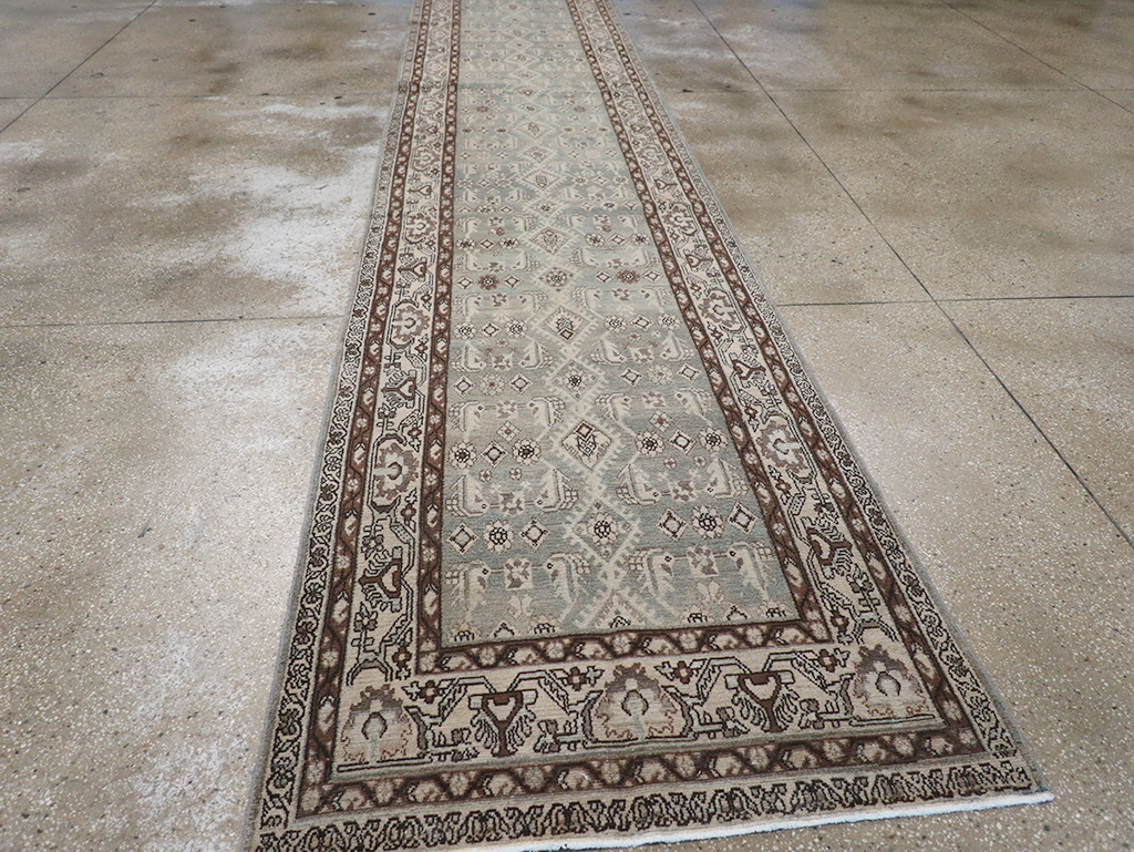 Vintage Persian Malayer Long Runner, No.32741 - Staging