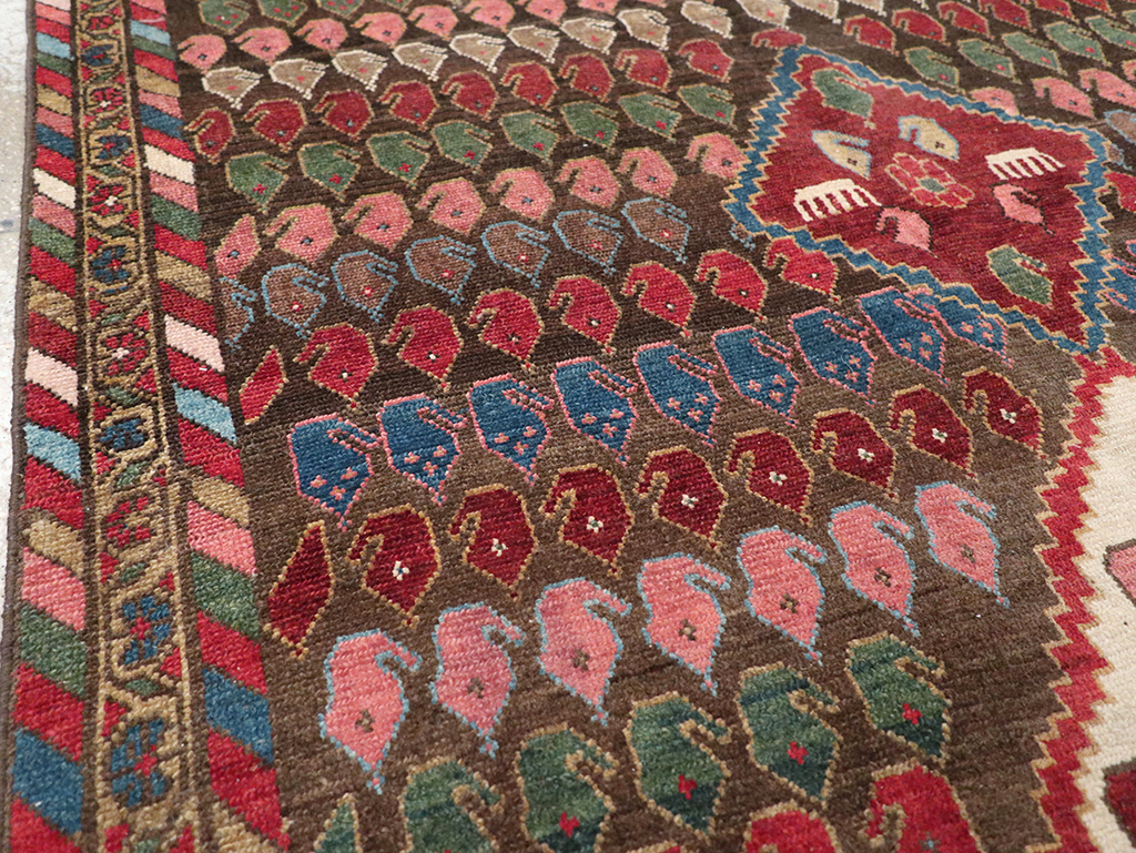 Vintage Persian Malayer Accent Rug, No.32749 - Staging
