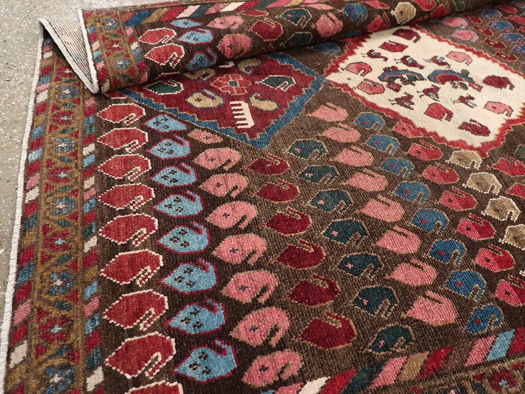 Vintage Persian Malayer Accent Rug, No.32749 - Staging