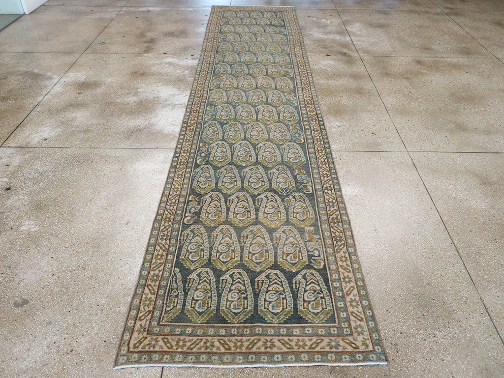 Vintage Persian Malayer Long Runner, No.32752 - Staging