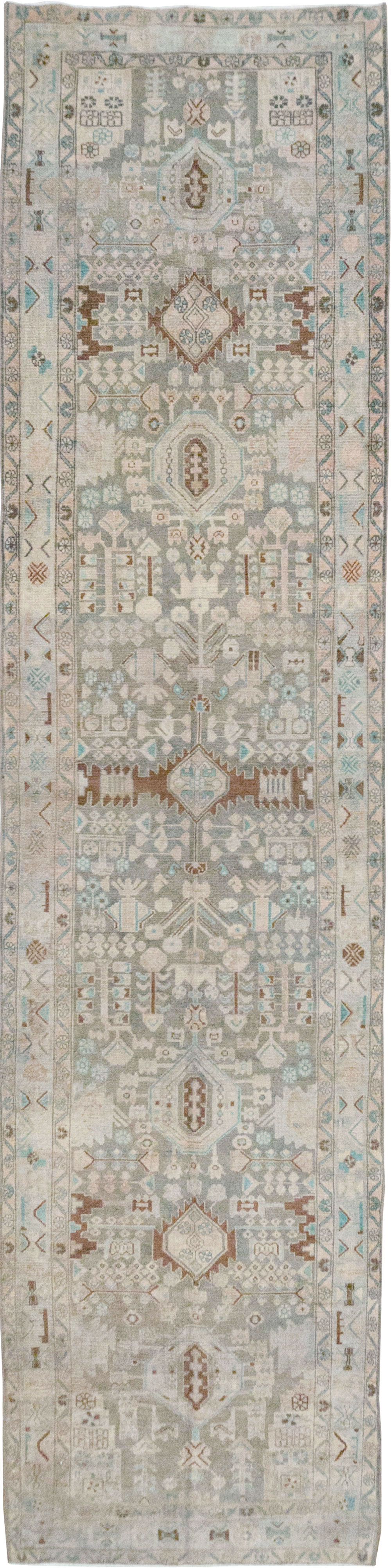 Vintage Persian Malayer Wide Gallery Runner, No.32754 - Staging